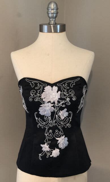 White House Black market embellished bustier top 2 